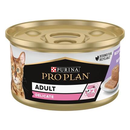 PRO PLAN Gato Adulto DELICATE Digestão Delicada  Mousse, Rico em Peru