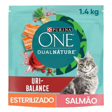 Purina ONE® Dual Nature Sterilcat Salmão com Arando