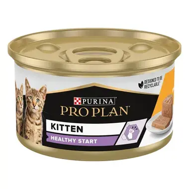 PRO PLAN Kitten | Gatinhos 1-12 meses HEALTHY START Mousse, Rico em Frango