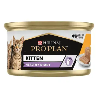 PRO PLAN Kitten | Gatinhos 1-12 meses HEALTHY START Mousse, Rico em Frango