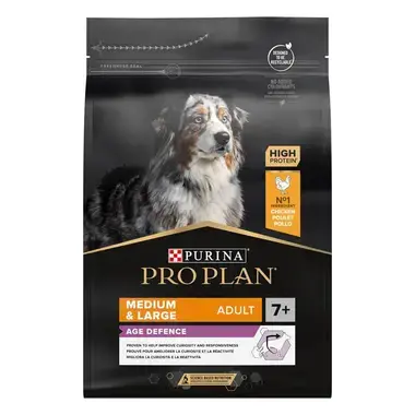 PRO PLAN Cão Adulto 7+ Porte Médio e Grande Age Defence Rico em Frango