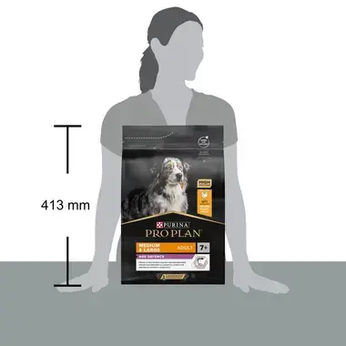 PRO PLAN Cão Adulto 7+ Porte Médio e Grande Age Defence Rico em Frango