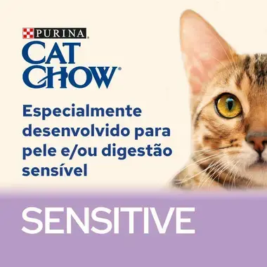 Purina Cat Chow ração de salmão e curgete para gatos sensíveis