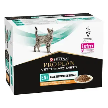 8445290046079 PRO PLAN VETERINARY DIETS Feline EN St/Ox Gastrointestinal Saquetas com Frango