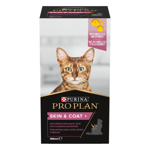 PRO PLAN® Cat Skin & Coat | Pele e Pelo Suplemento para Gato em Óleo
