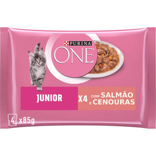 PURINA ONE Junior 1-12 Meses Receitas em Molho - Salmão