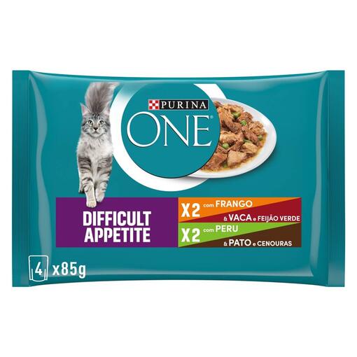 PURINA ONE Apetite Difícil Receitas em Molho - Frango Vaca - Peru Pato