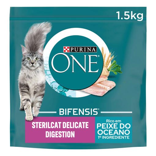 PURINA ONE Sterilcat Delicate - Rico em Peixe do Oceano e Cereais Integrais