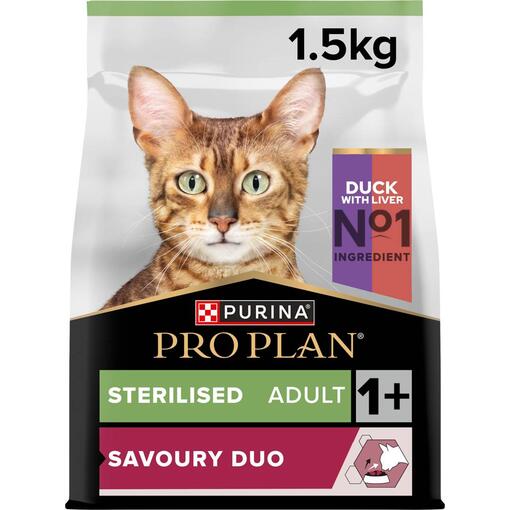 PRO PLAN Sterilised Adult 1+ SAVOURY DUO Rico em Pato com Fígado