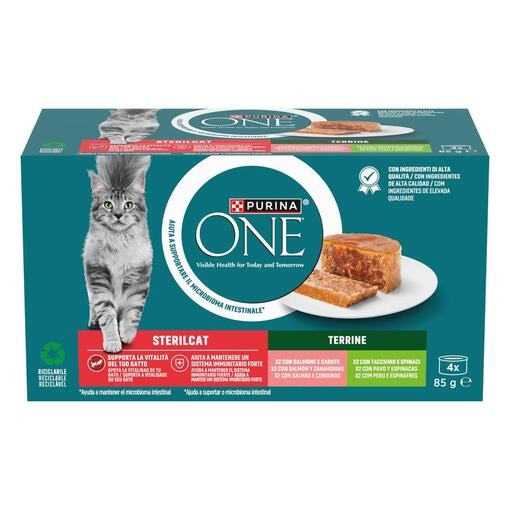Purina ONE Terrine Sterilcat Salmão_Peru 4x85g