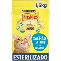 7613033477355, 7613287136527 FRISKIES Esterilizado Salmão e Atum - Gato Seco