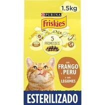 7613035799806, 7613035800281, 7613035799837 FRISKIES Esterilizado Frango e Peru - Gato Seco